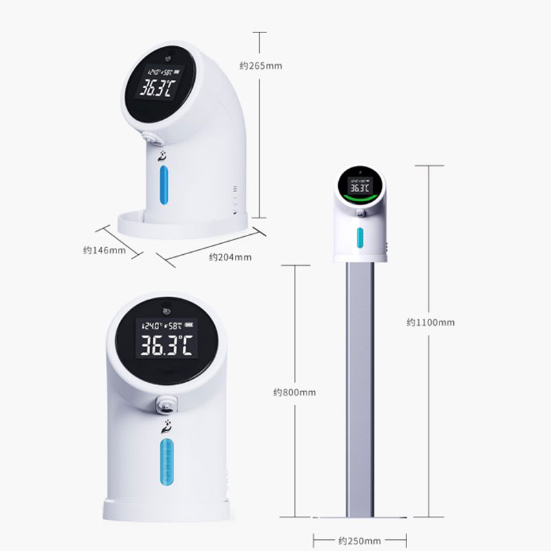 Auto Dispenser Händedesinfektionsmittel mit IR-Thermometer am Handgelenk